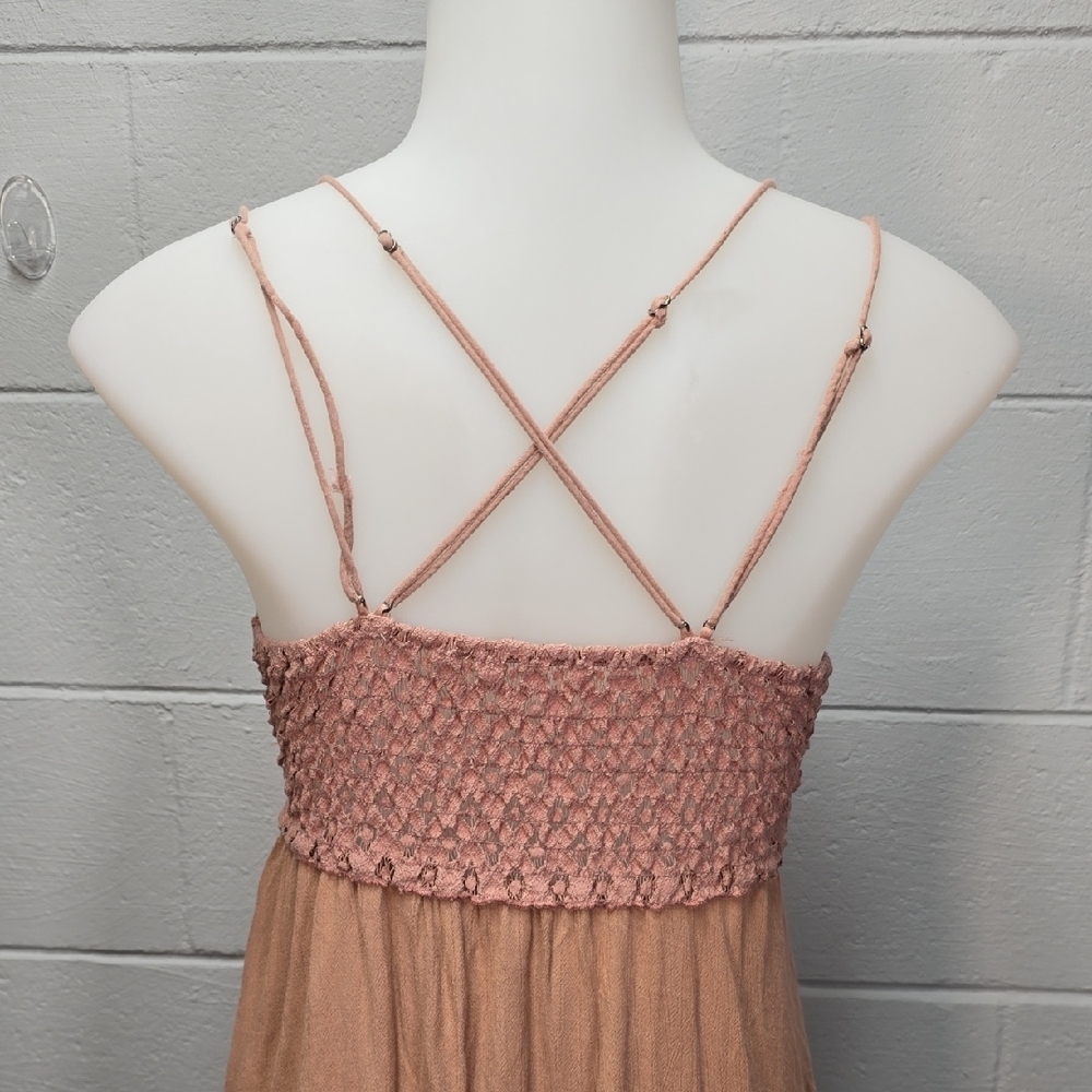 Elegant Pink Free People Lace Dress - Picture 7 of 10